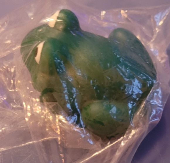 NWT Toysmith 2003 Green Rubber Frog Squeaky Bathtub Fun Cat Toys Small 1.5″x2″