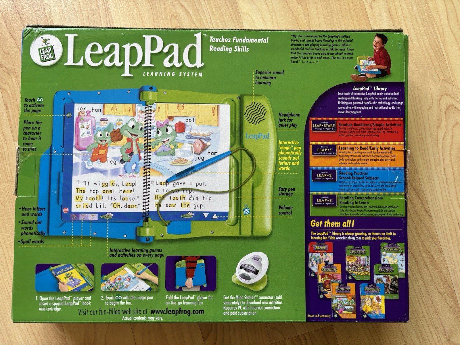 LeapPad LeapFrog Learning System New In Box Blue Green