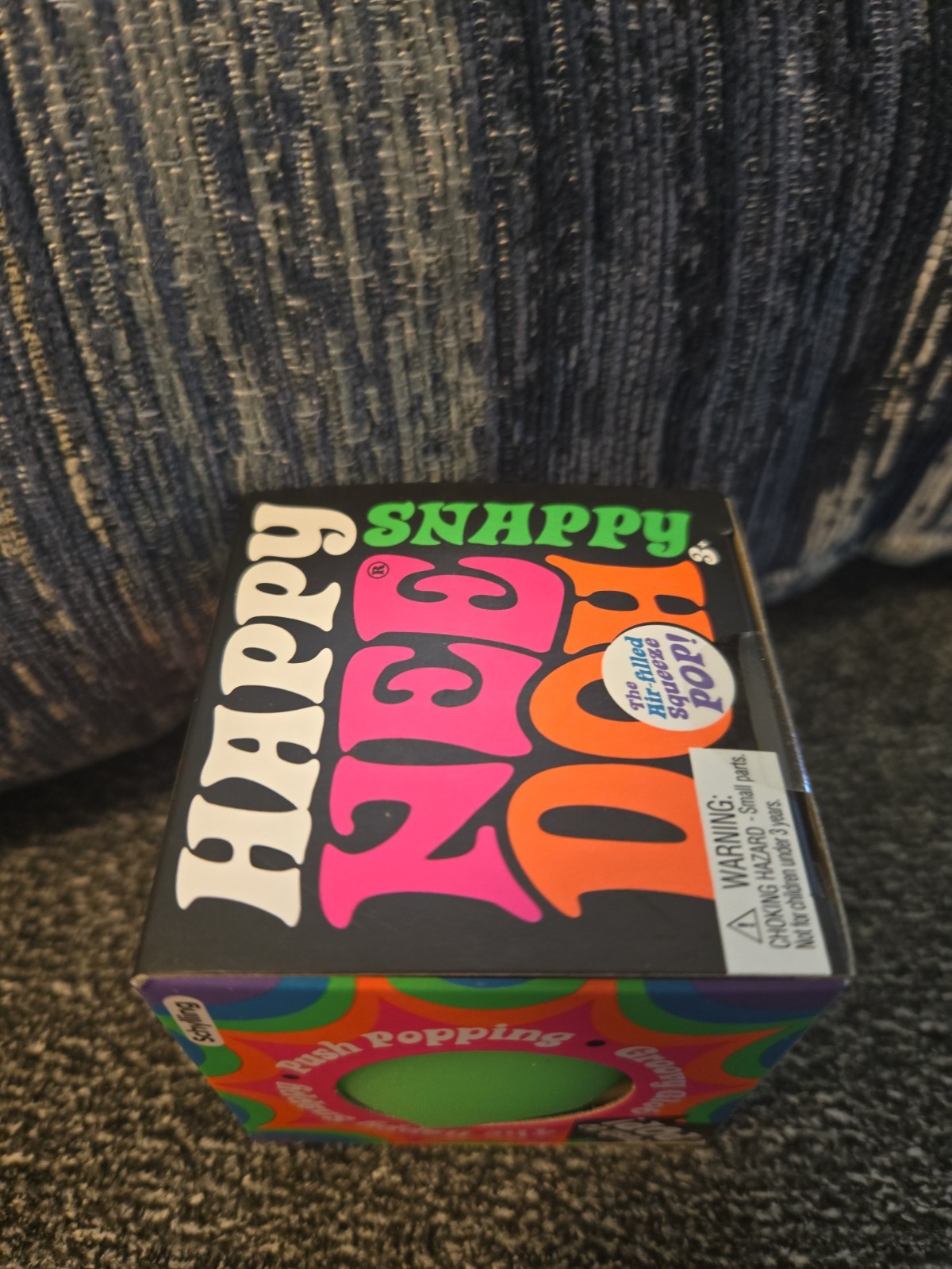 RARE Happy Snappy Push Popping Groovy Glob Air Filled NEEDOH Push POP GREEN