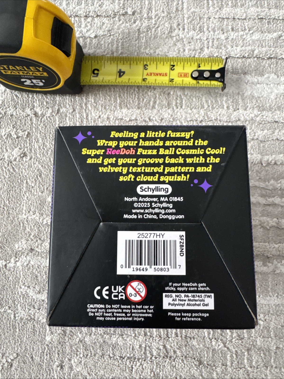 NeeDoh Super Fuzz Ball XL Velvet Squeeze Purple Fuzzball Squeeze Stress Ball NEW