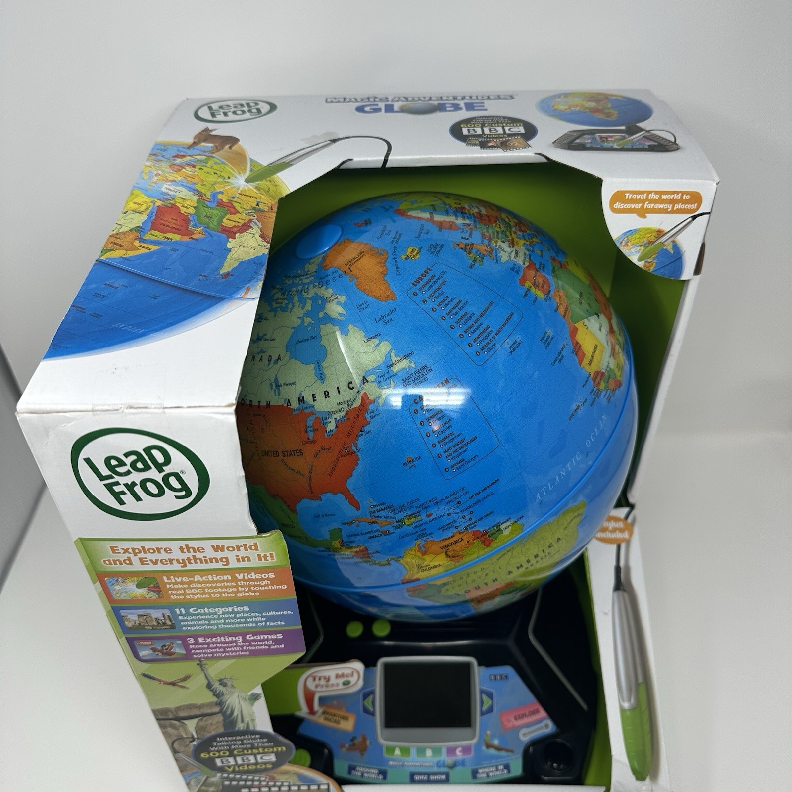LeapFrog Magic Adventures Globe 10″ Interactive Multicolor w/ Stylus New In Box