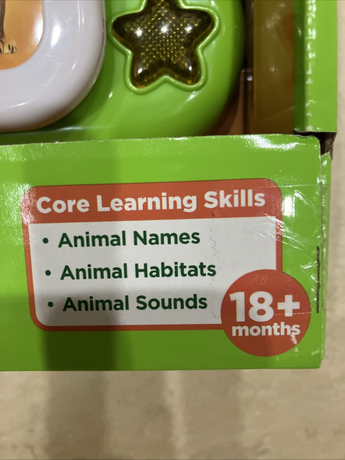 Leap Frog 100 Animals Book Model 6095 Bilingual Learning Book 18+ Months