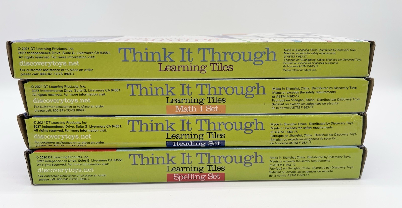 Discovery Toys Think It Through Learning Tiles Hands-On, Reading Spelling & Math