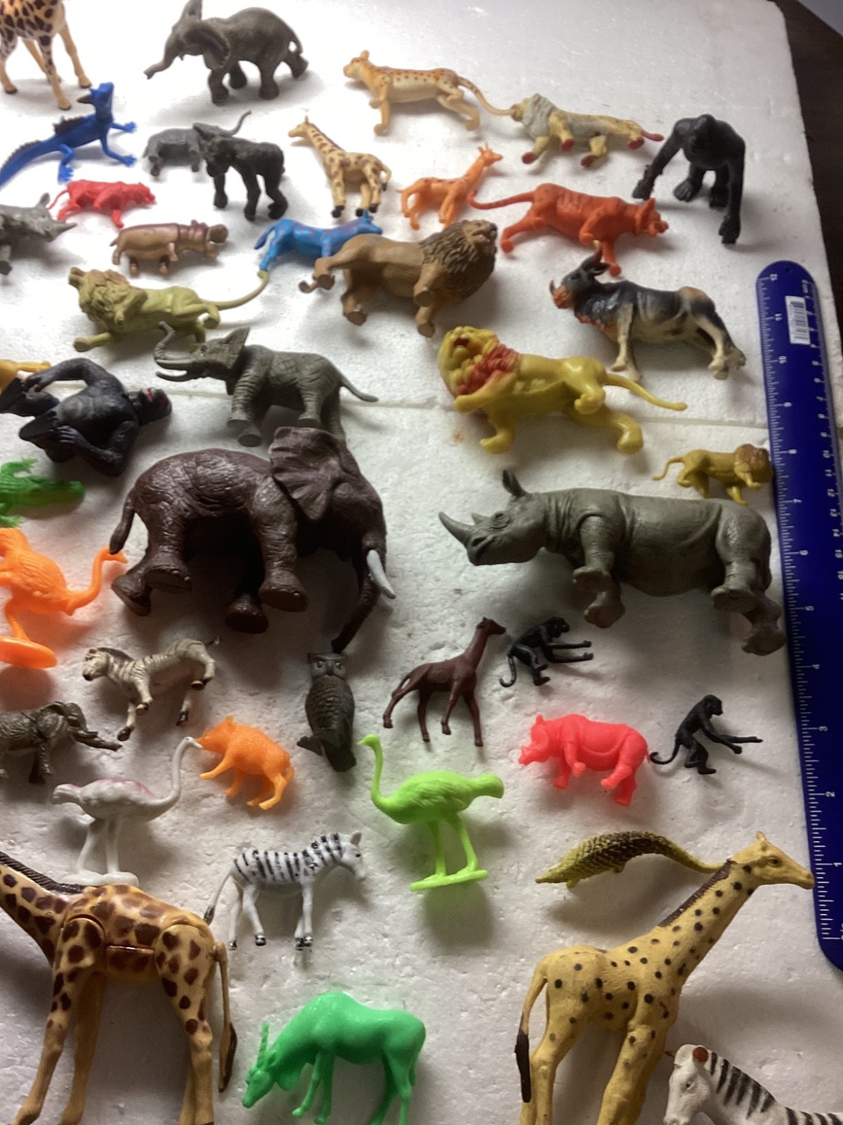 Vintage Mixed Plastic Safari Zoo Jungle Wild Animals Lot of 53.