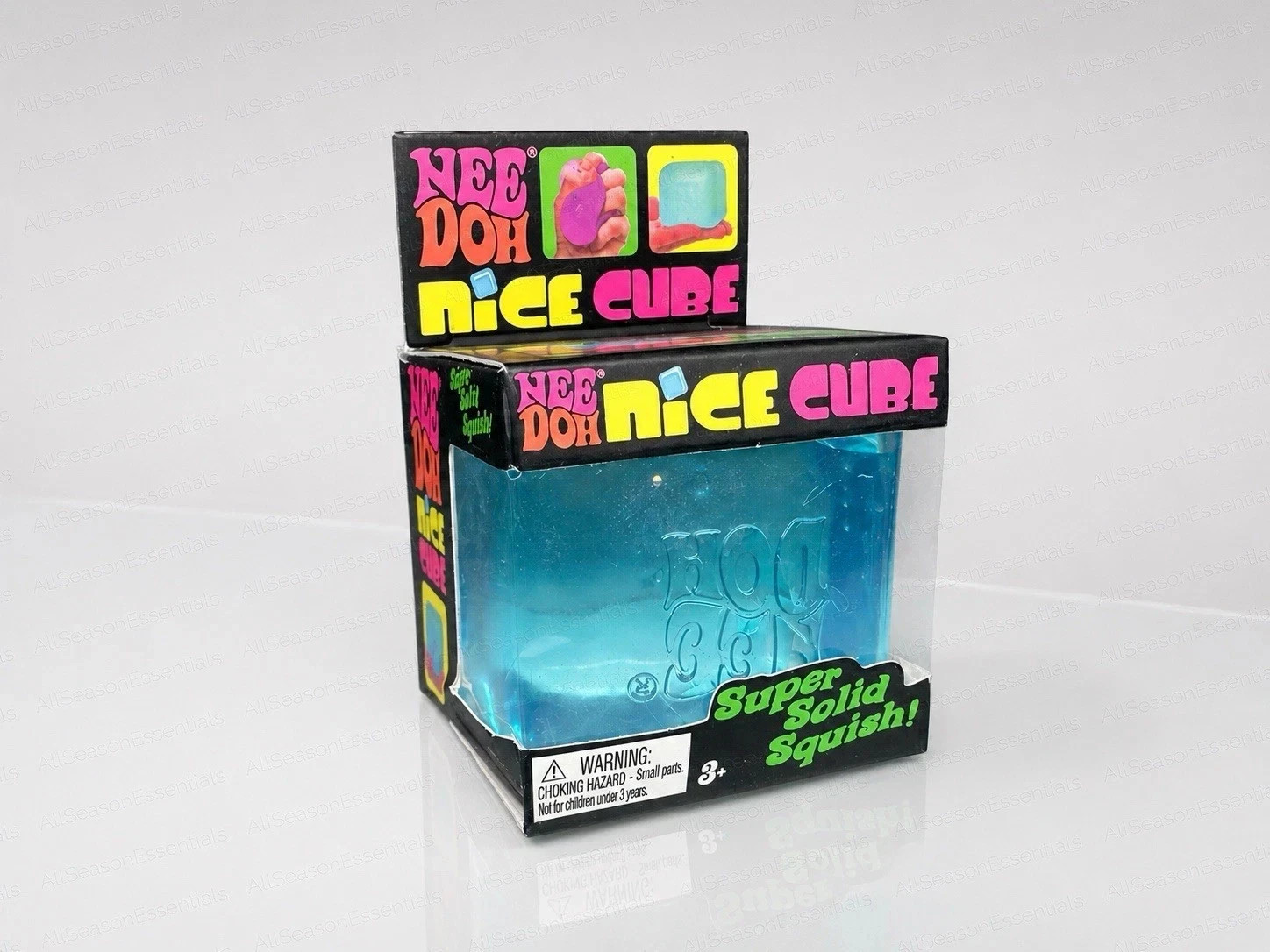 Schylling NeeDoh Nice Cube BLUE Sensory Squeeze Toy with Super Solid Squish
