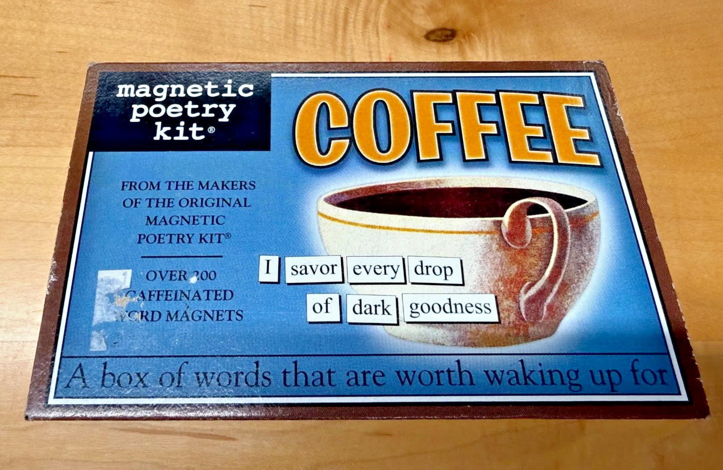 Magnetic Poetry Kit Coffee 200+ Words Fridge Magnets NEW SEALED