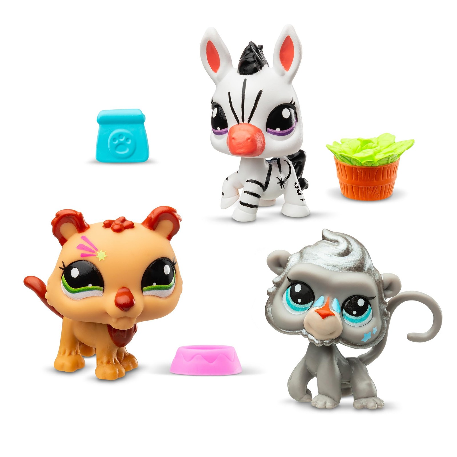 BANDAI Pack 3 Zoo Pets BF00597 Set of 3 Pets, Accessory, Collector’s Card and…