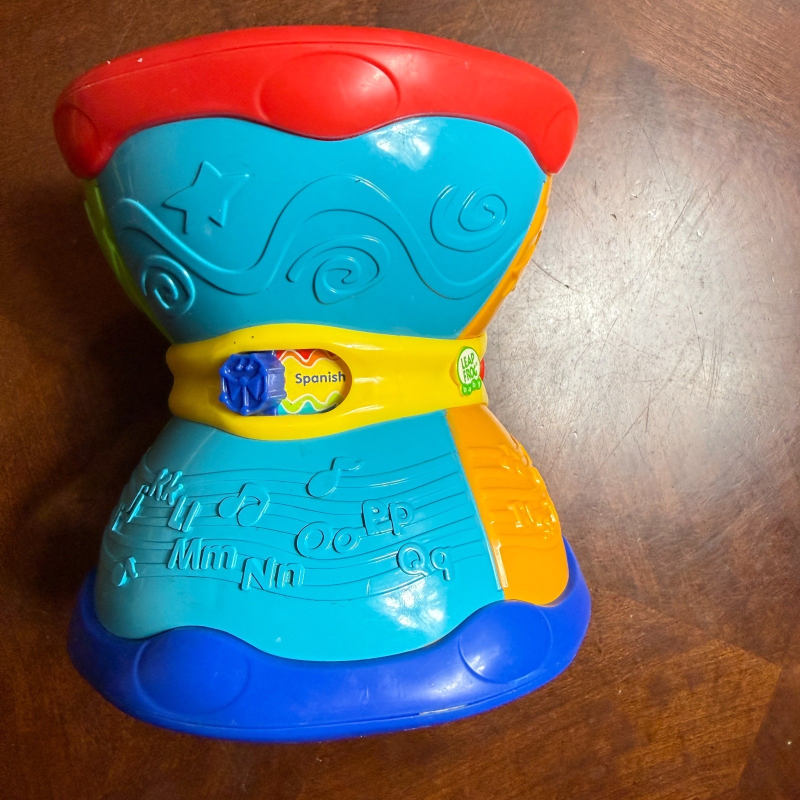 LeapFrog Learn & Groove ABC Drum English Spanish Music Sounds Lights Works