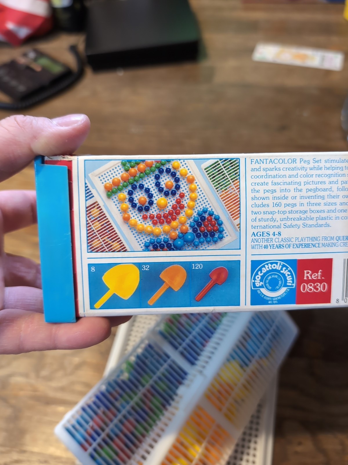 Quercetti Fantacolor Mosaic Peg Set Art Creative TOY Made In Italy