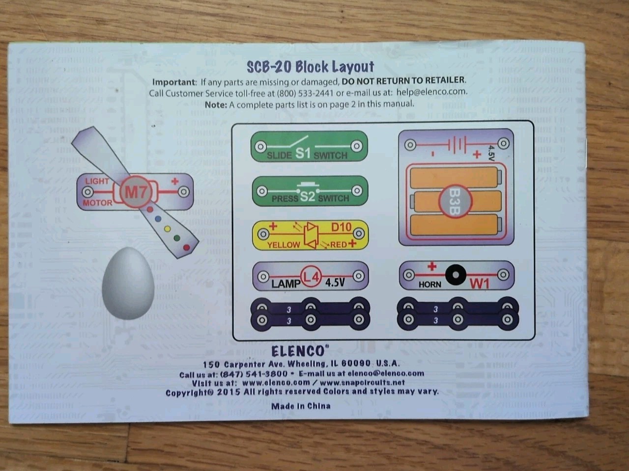 Elenco Snap Circuits Beginner Instruction Manual Projects 1-21