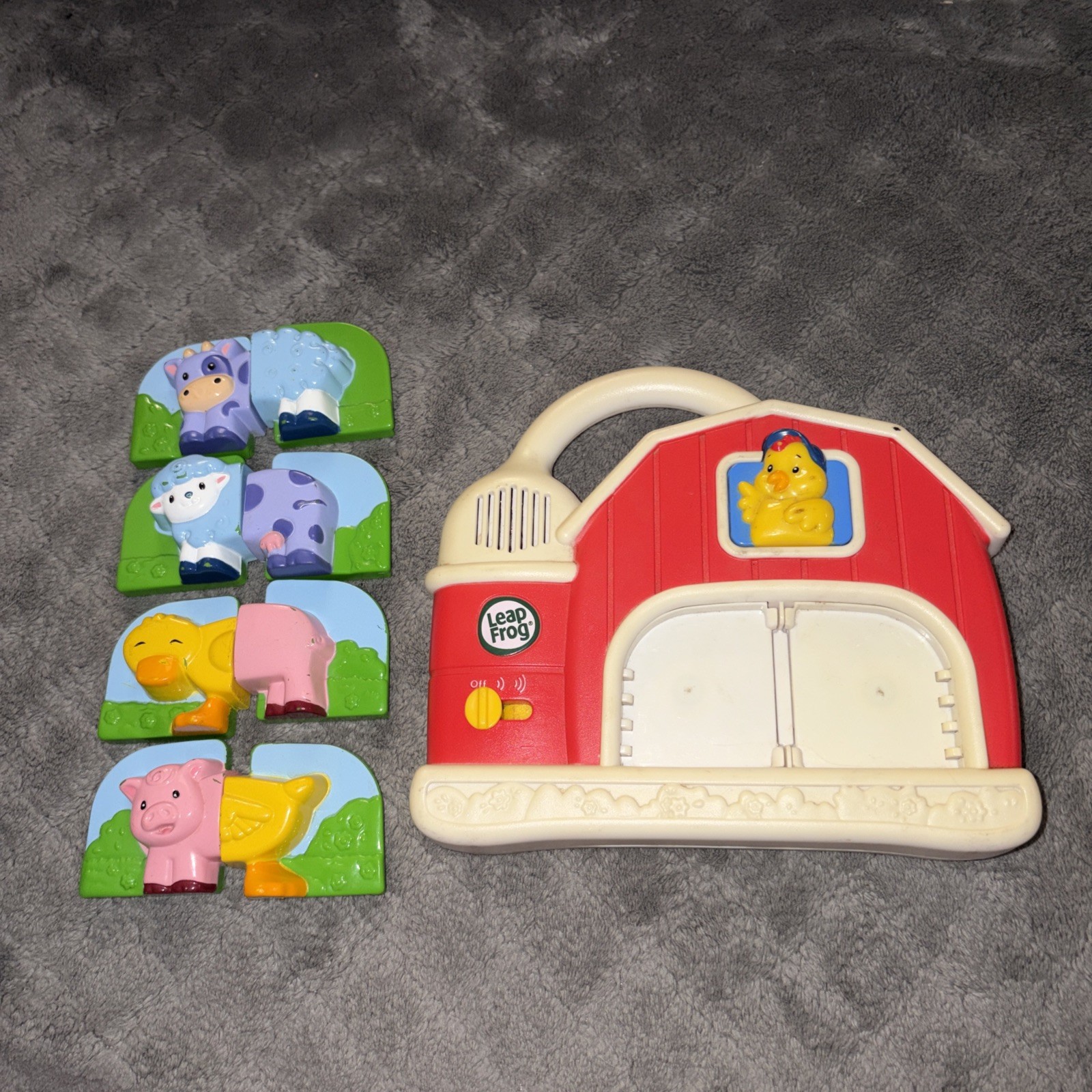 Leap Frog Farm Mash Up Toy Set Animal Puzzle Pieces Tad Fridge Magnet Door Mix