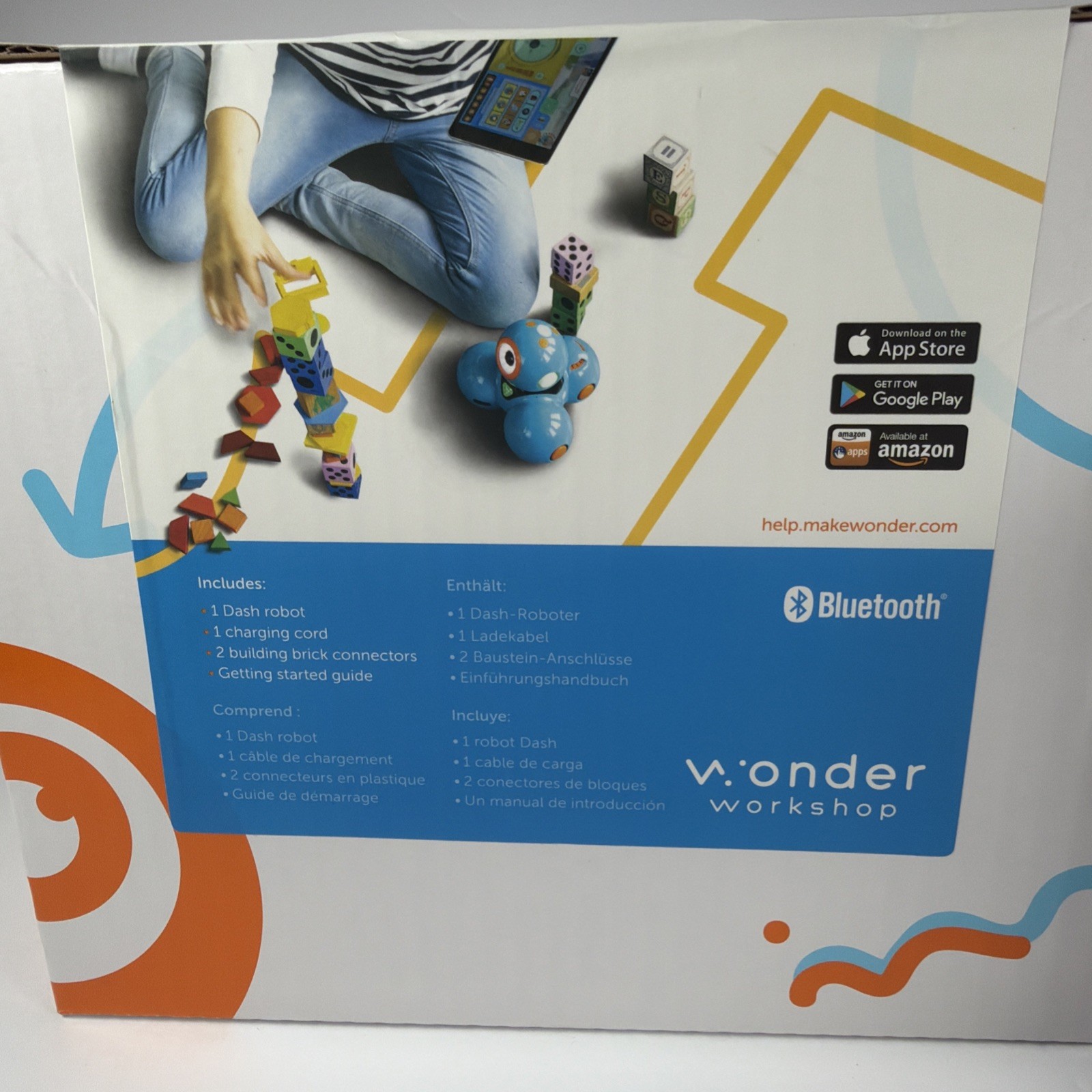 Wonder Workshop Dash Robot Wonder Bundle DA03, Launcher, Sketch Kit, Gripper NEW