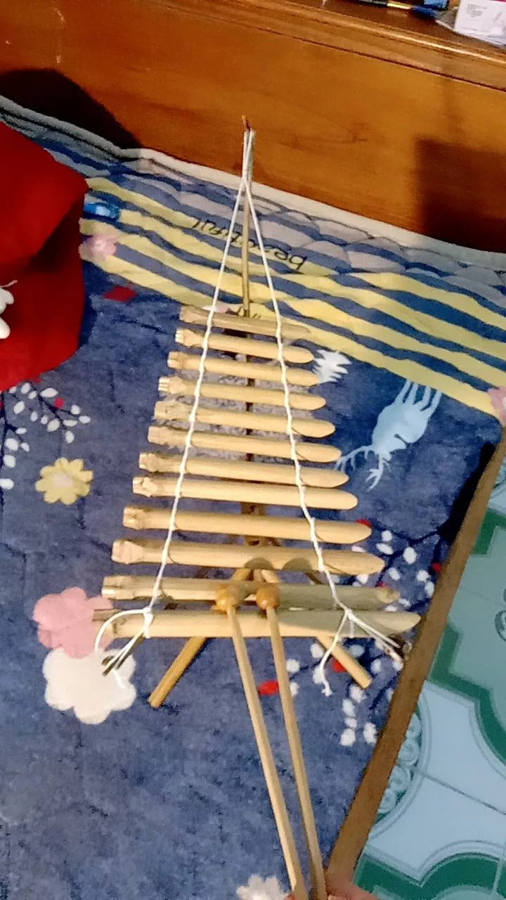 Mini T’rưng Bamboo Instrument Vietnam for Children & Desks or Decorative Shelves