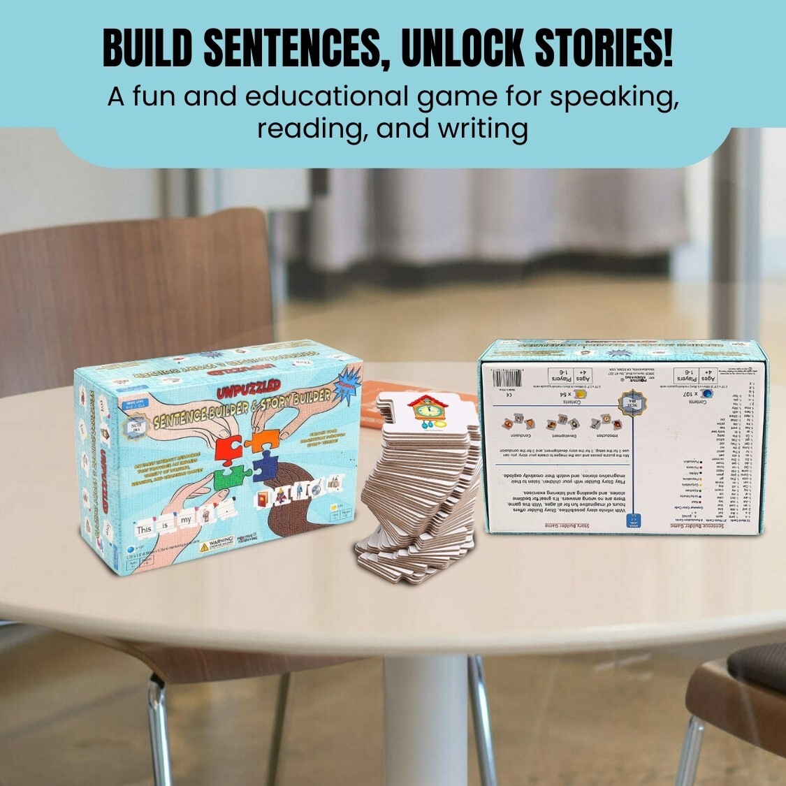 Sentence & Story Building: 2 in 1 Game for Speech, Writing, Reading, Sequencing