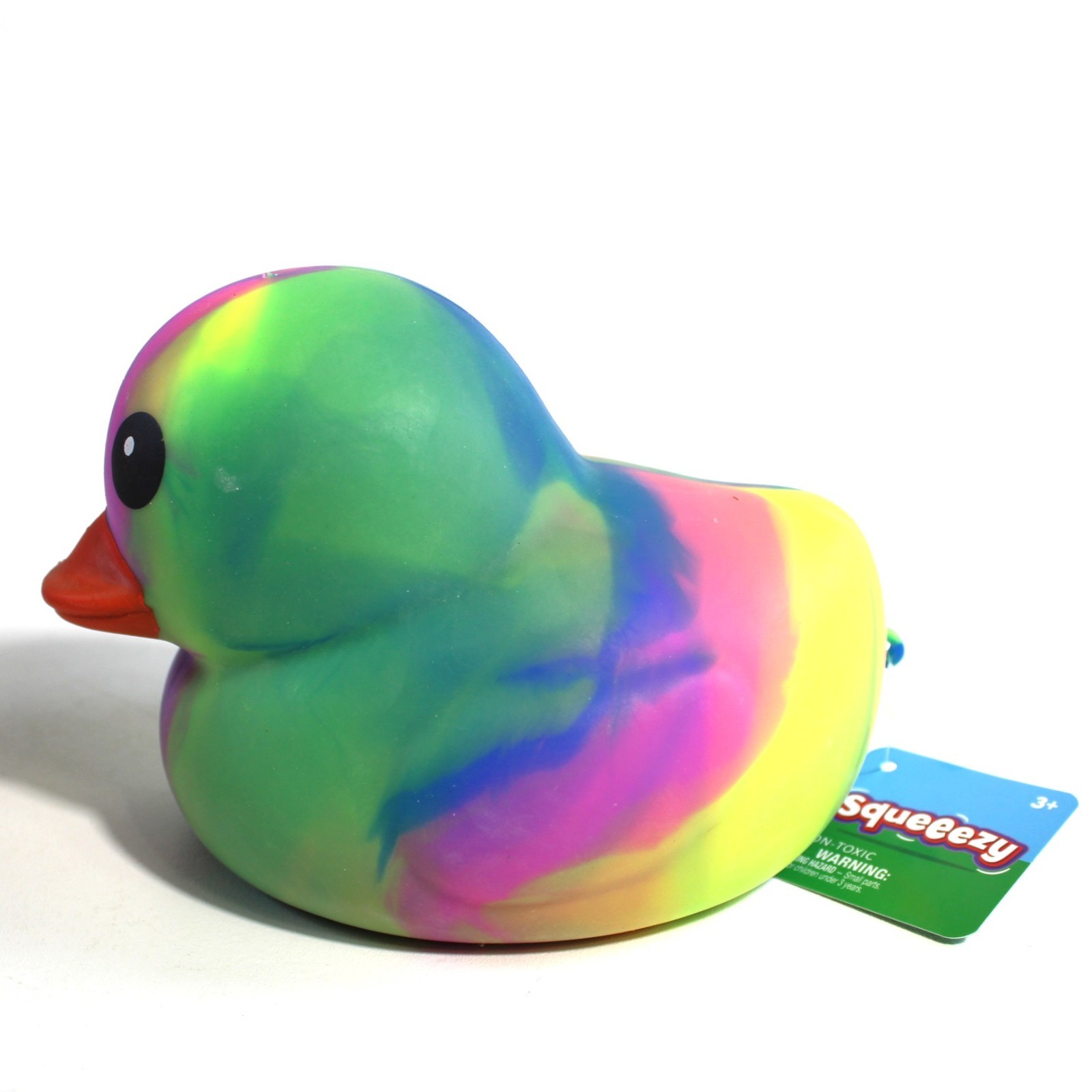 Squeezy Jumbo Tie Dye Duck & Peach Squishy Stress Sensory Fidget Toy Viral