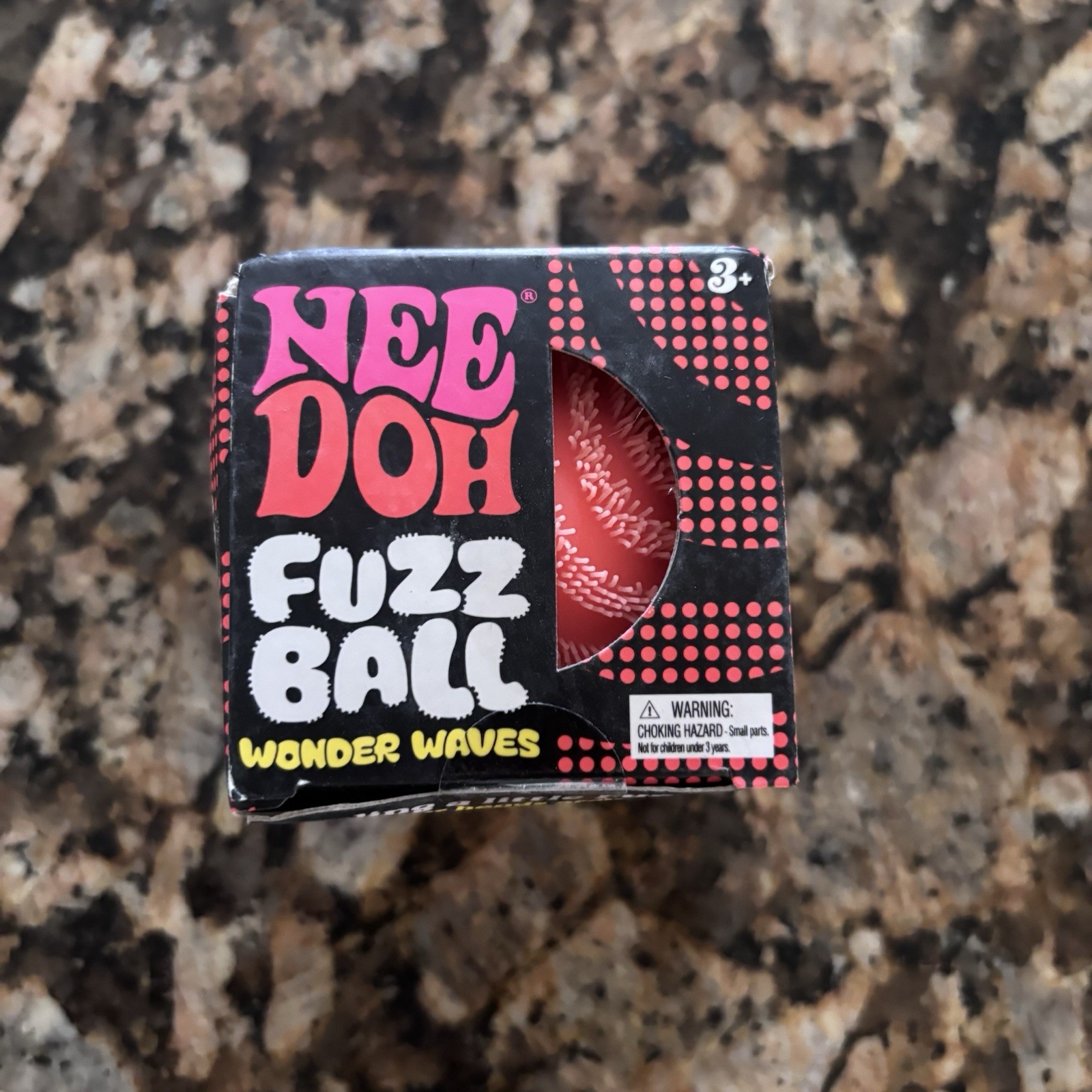 NeeDoh Fuzz Ball Wonder Waves Orange Squishy Stress Ball Nee Doh Fuzzball New