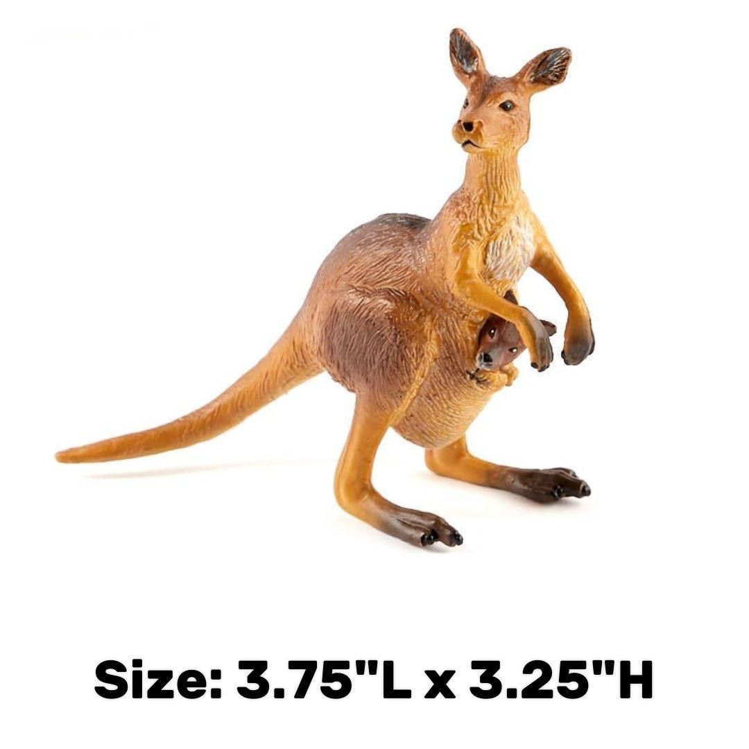 Kangaroo with Joey Figurine – Hand Painted Wild Animal Safari Figure – NEW Papo