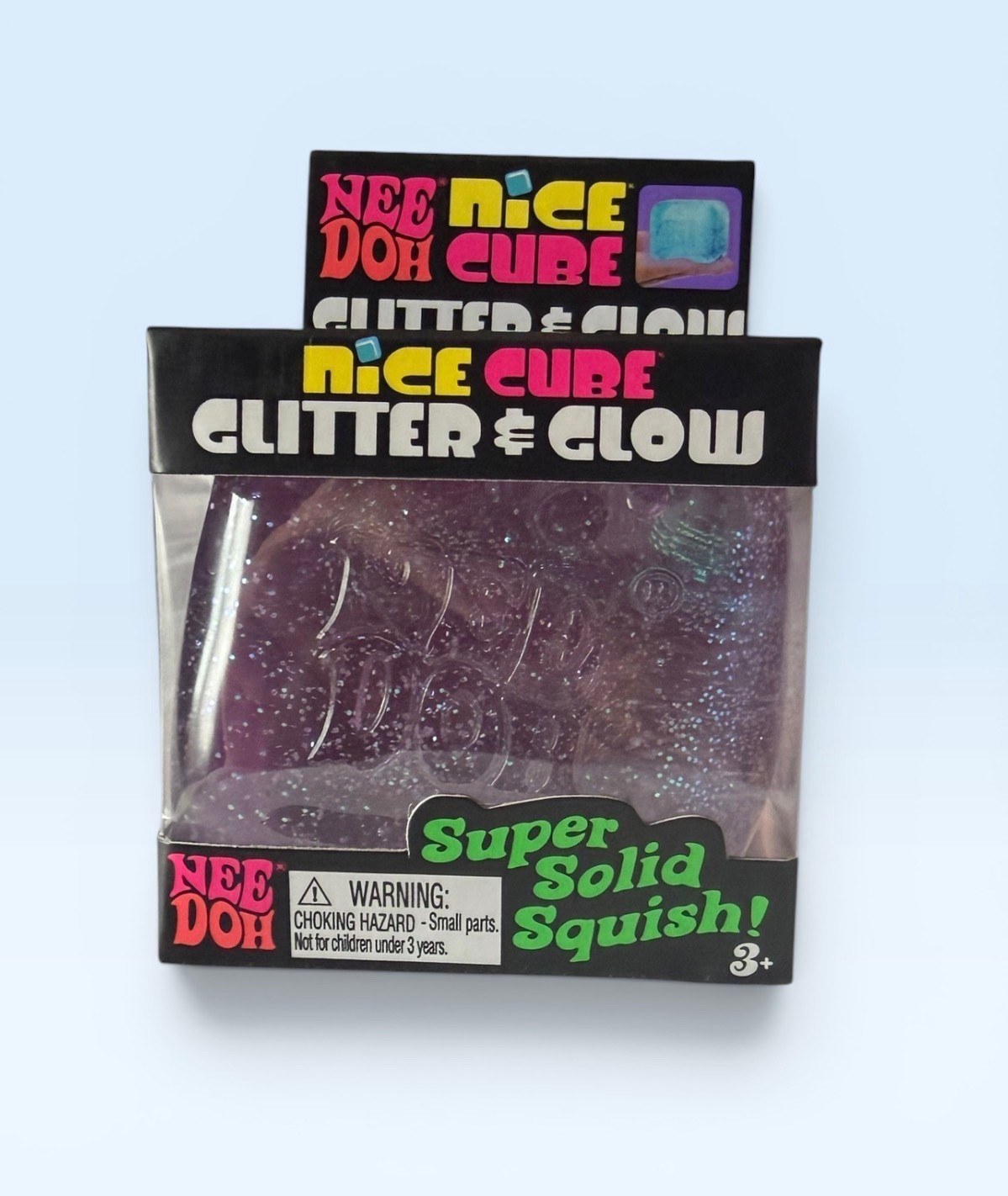 NeeDoh Nice Cube Glitter & Glow – ONE Sealed Cube – Random Color – New