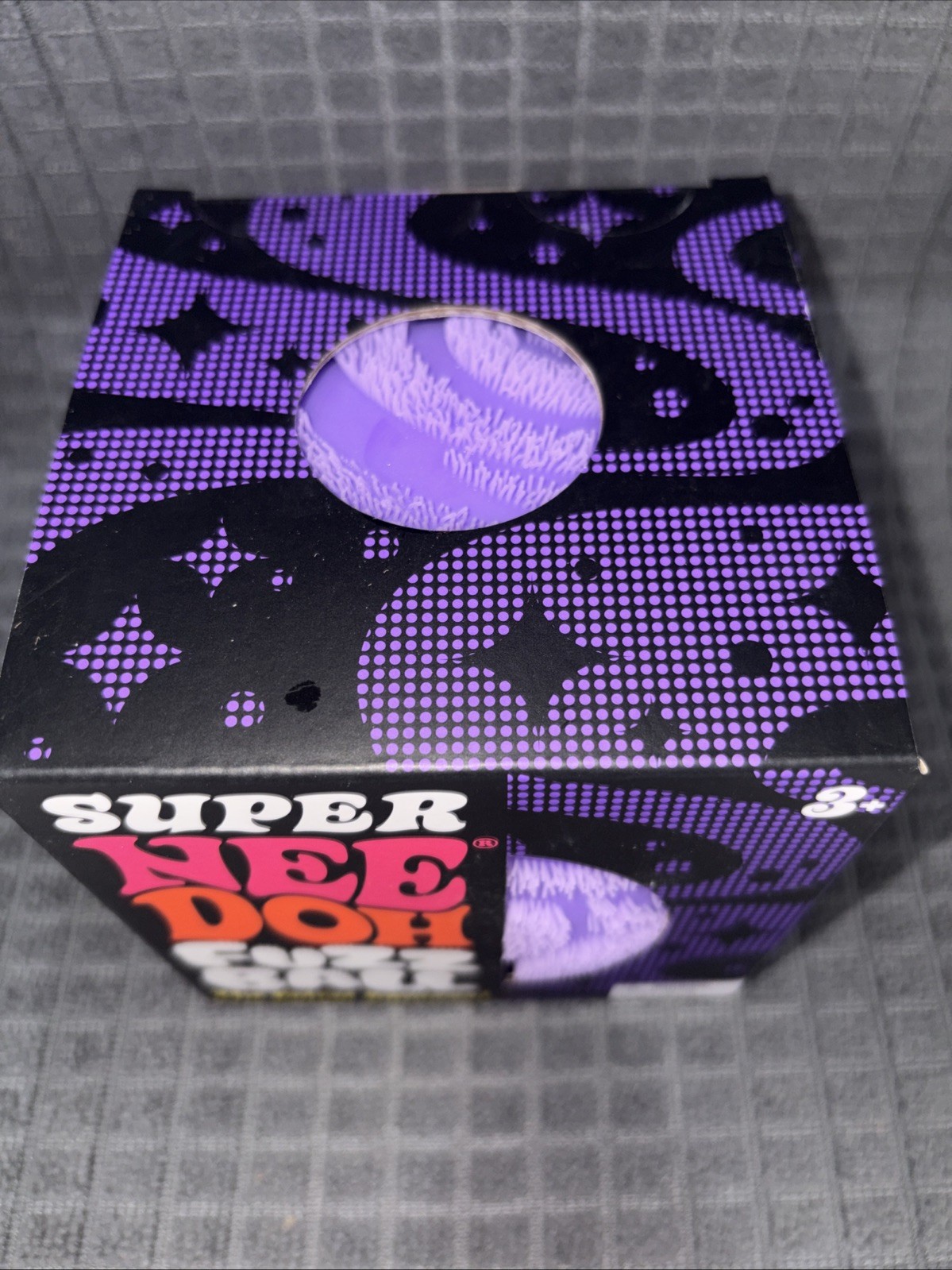 Schylling Nee Doh SUPER FuzzBall The Velvet Squeeze Purple Sensory Toy AUTHENTIC