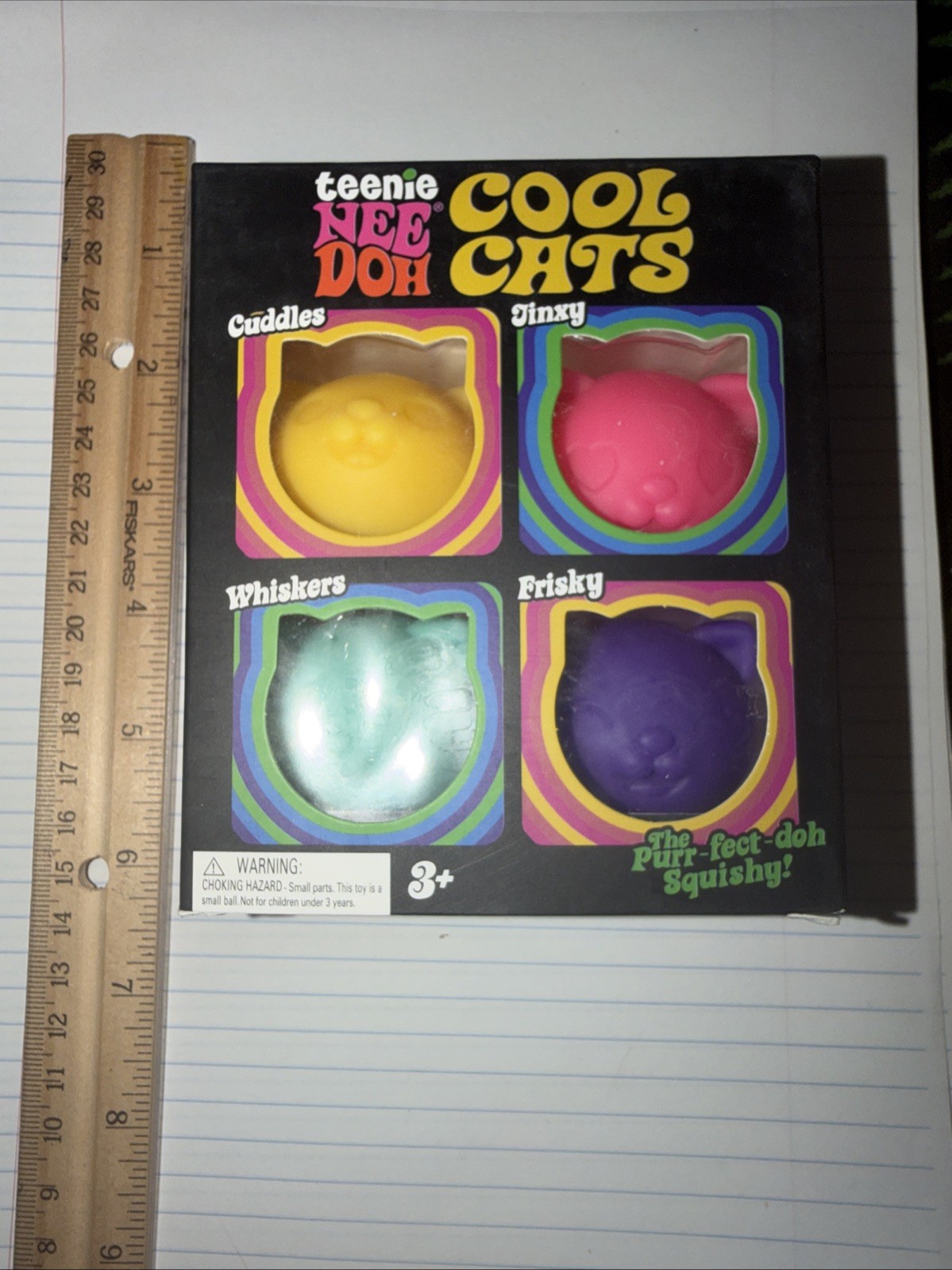 teenie Needoh Cool Cats 4pack Squishy New! Fast Shipping!