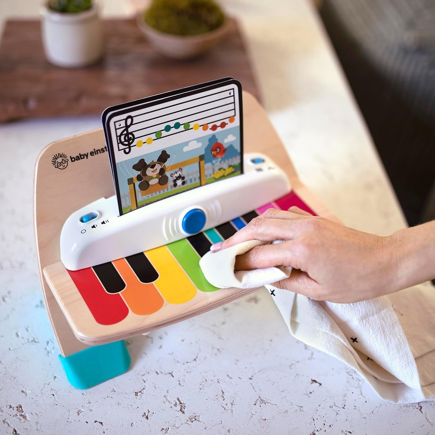 Hape Magic Touch Piano Wooden Musical Toddler Toy, Age 6 Months and Up