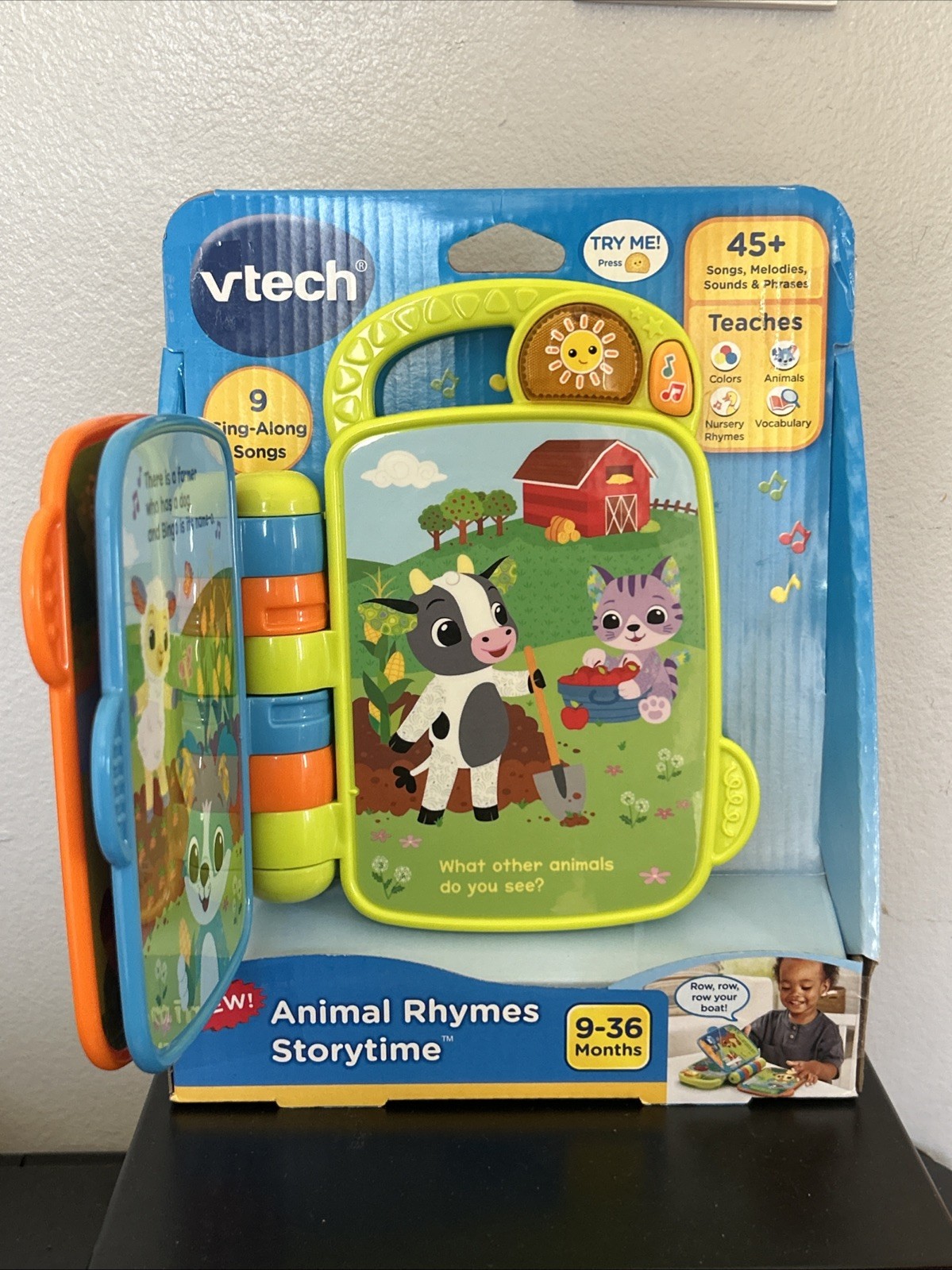 VTech Animal Rhymes Storytime – Book with lights, 9-36 Months Children, Baby Toy