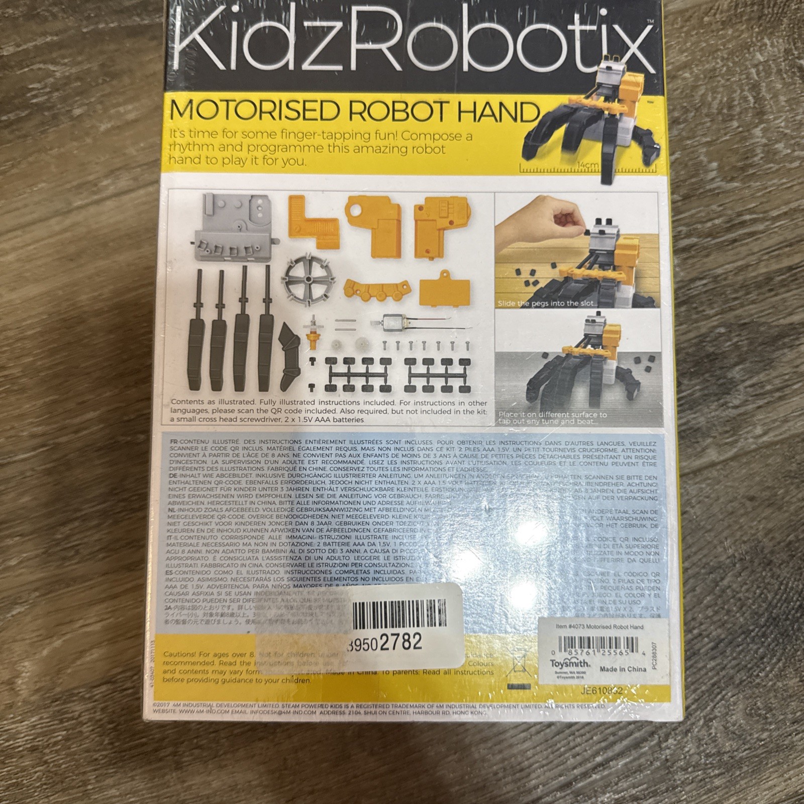 New KidzRobotix Motorized Robot Hand STEAM Powered Kids 4M Kids Building Toy