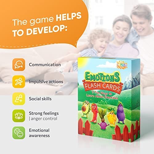 Emotion Cards for Kids – Feelings Flashcards for Social Skills & Emotional Intel