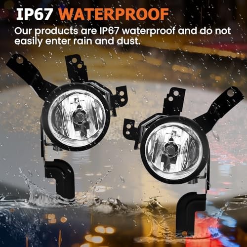 Fog Lights Compatible With 2007 2008 2009 CRV Fog Lamps Assembly Front Bumper