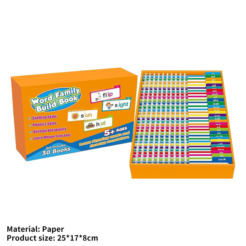 30 Read And Rhyme Flip Books Word Family Build Book Educational Reading Games ET