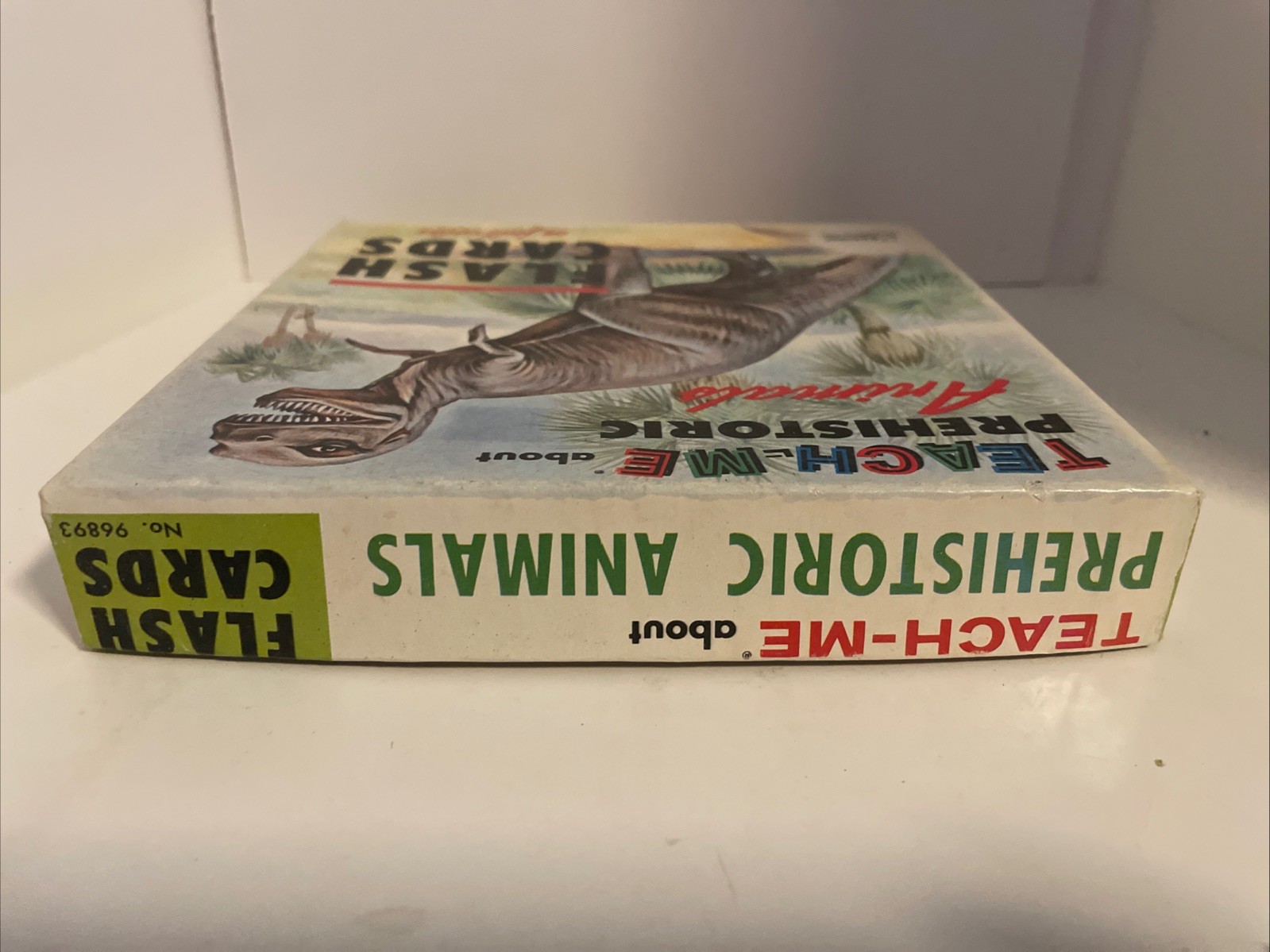 Vintage 1968 Teach Me Prehistoric Animals Flash Cards Dinosaurs 48 Cards