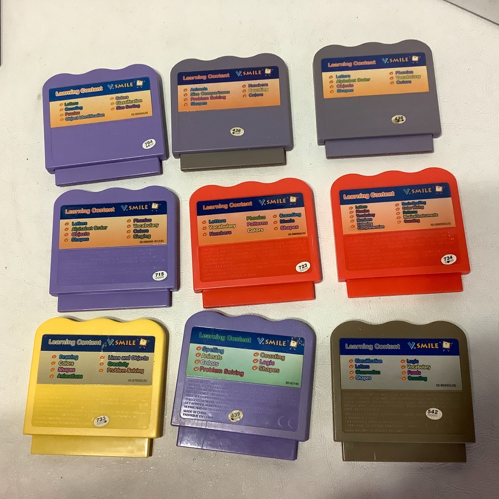 Lot of 18 Vtech V.Smile Cartridge Games Cars Simba Spiderman Shrek Toy Story 2