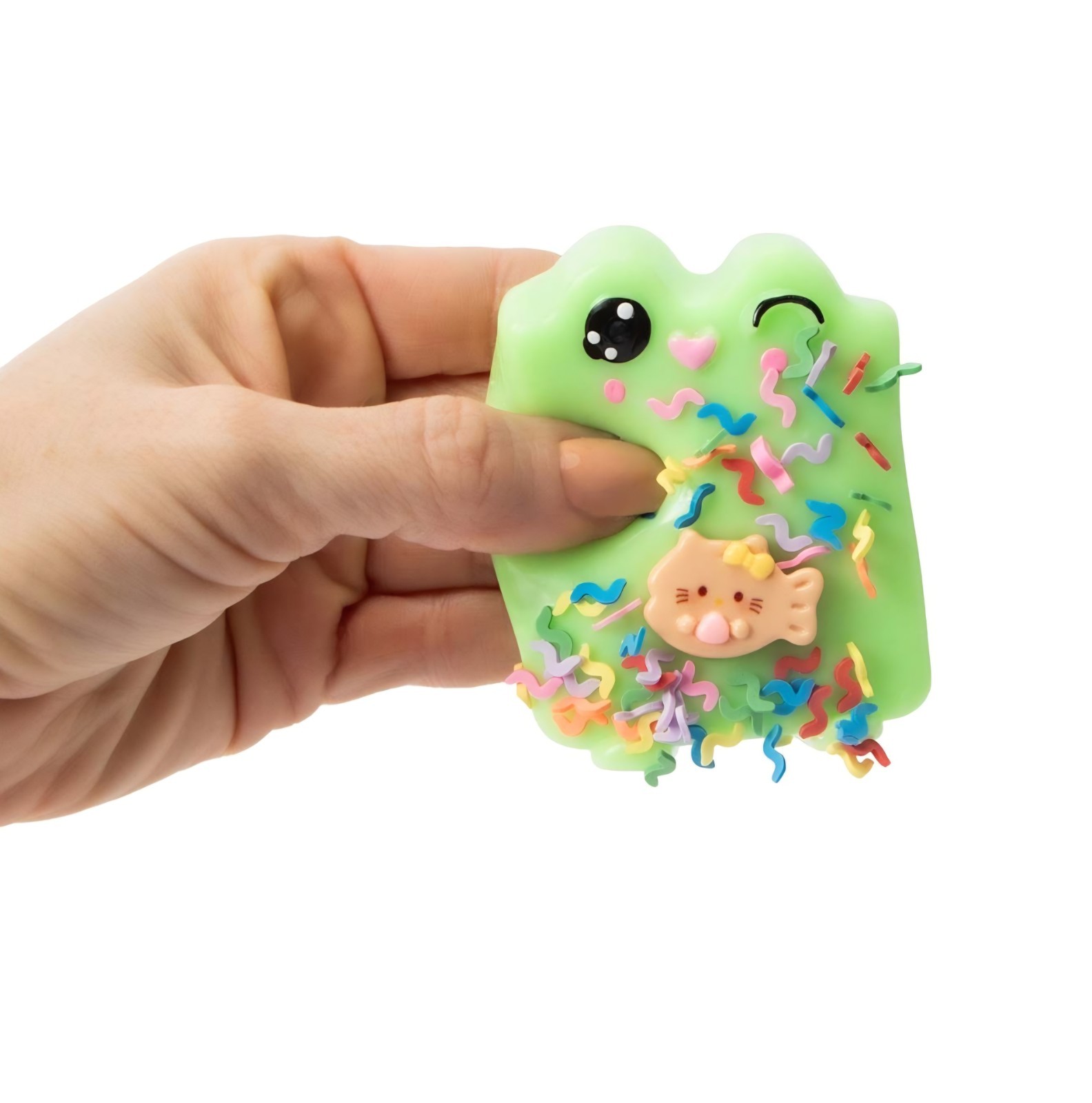 Taba Jelly Squeezeables Green Frog Squishy, Freddie Froggie Squishi Squeeze Toy