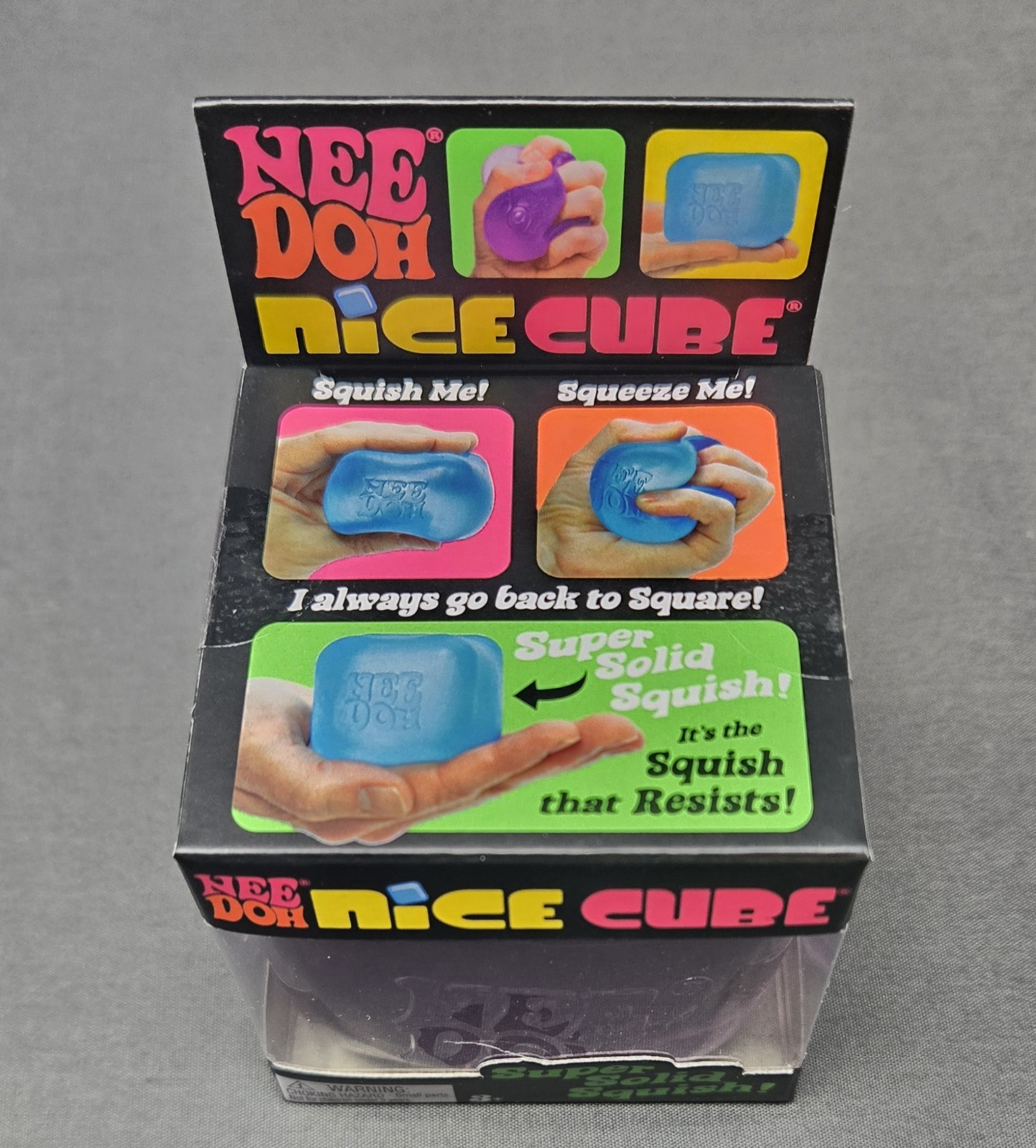 Nee Doh Nice Cube Super Solid Squish (Lot of 10) Blue Purple Pink – NEW