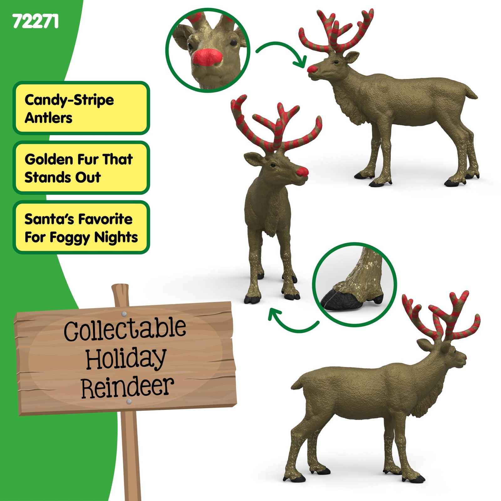SCHLEICH Wildlife Gold Dent Reindeer 72271