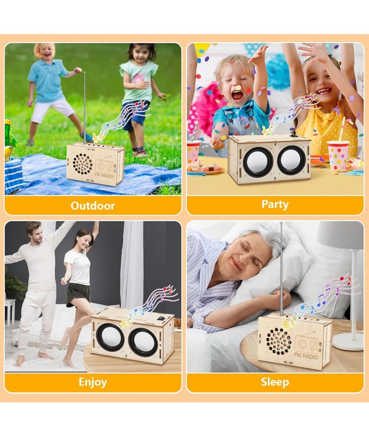 STEM Projects Science Kit for Boys 8-14, DIY Bluetooth Speaker & FM Radio