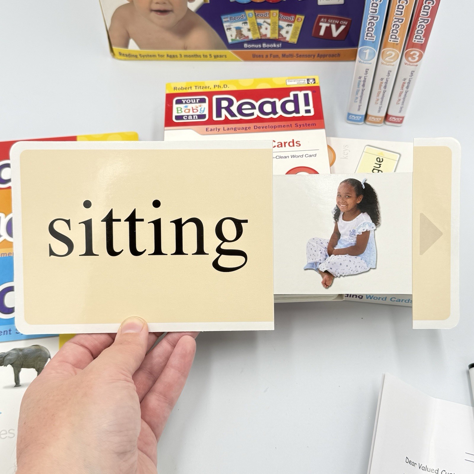 Your Baby Can Read Kit ENGLISH Reading System 3 DVDs 3 Books 15 Cards – COMPLETE