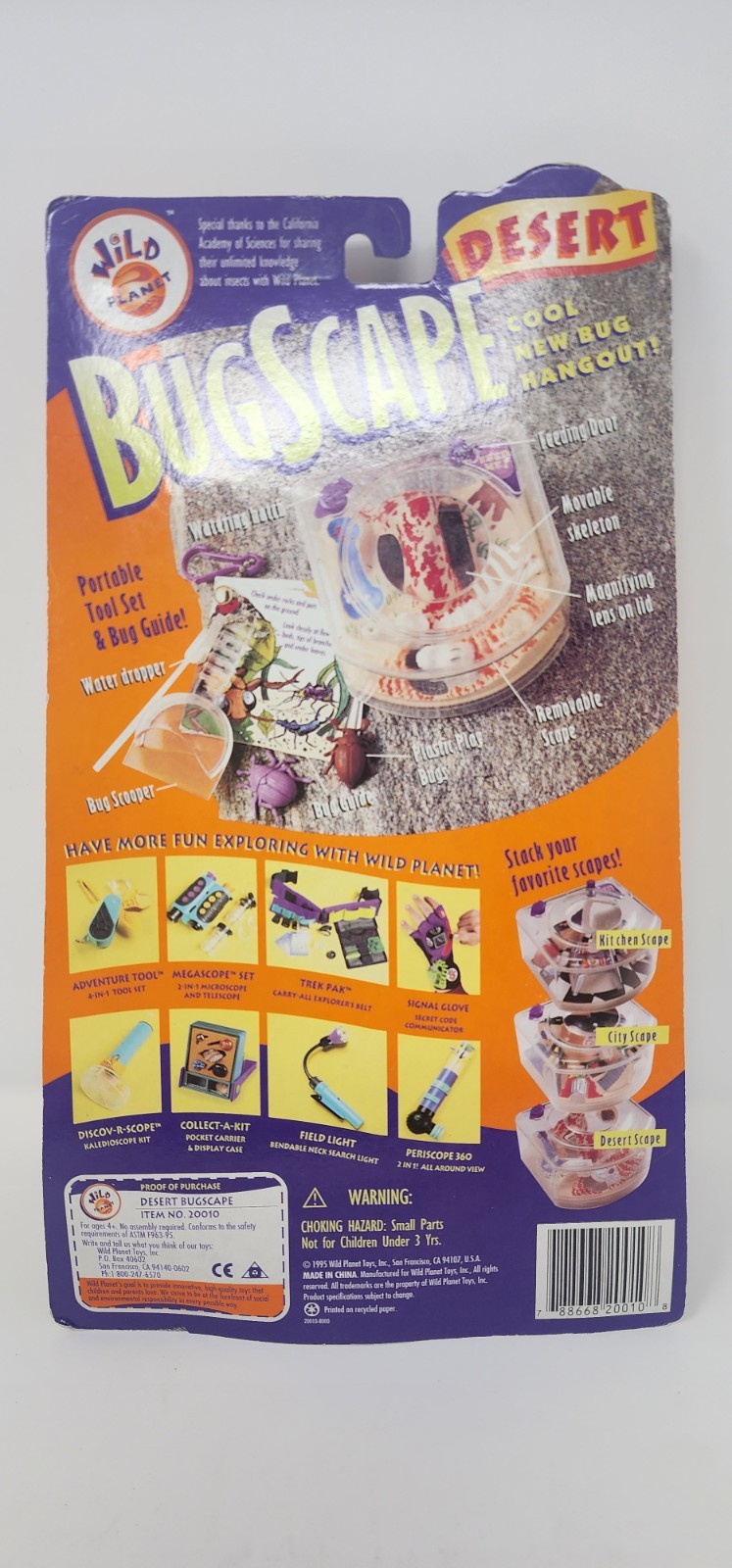 Vintage 1995 Wild Planet Desert Bugscape House Habitat Toy New Sealed 90s NOS