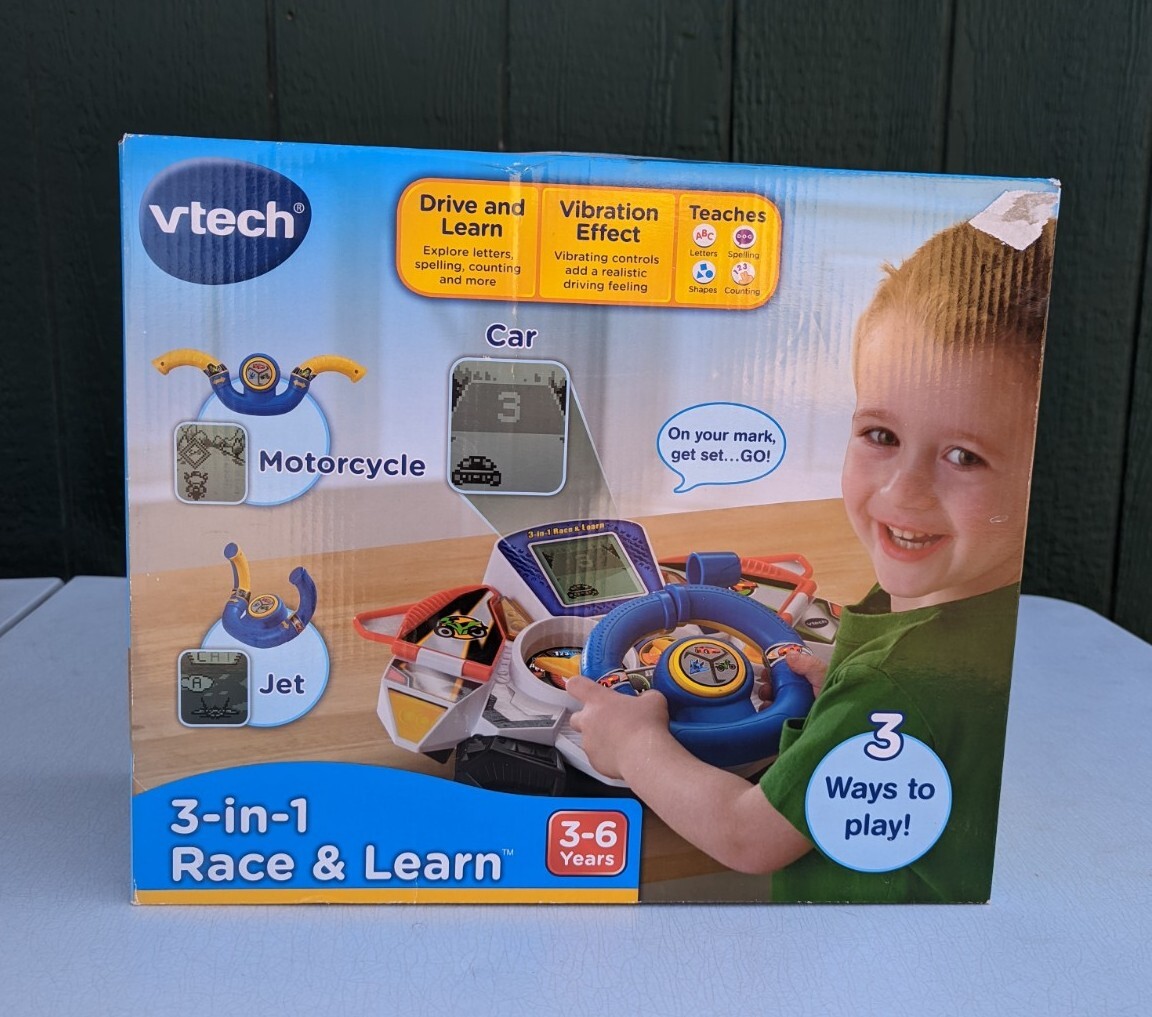 VTech 3-in-1 Race and Learn – 2013 – New in Box Ages 3-6