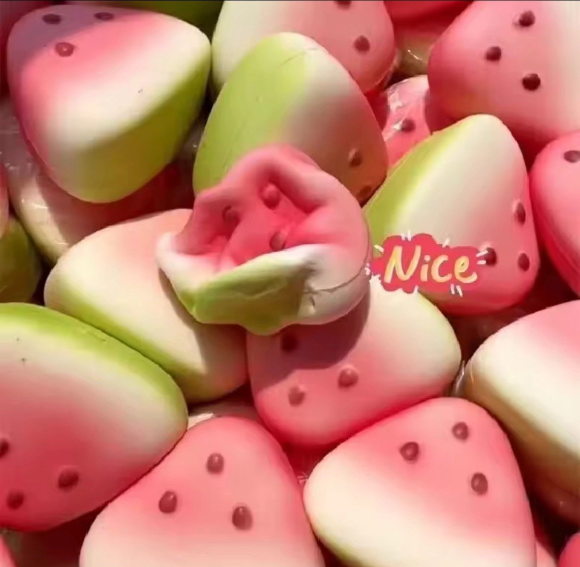 Watermelon Slice Tactile Squeeze Toy Pink White Green for Ages 3-11 Years