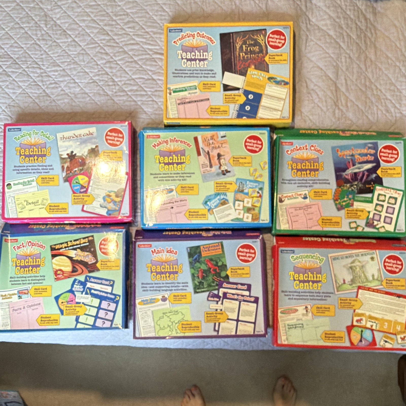Scholastic Teaching Center Reading & Writing Skills Sets Lot of 8, Ages 4-11