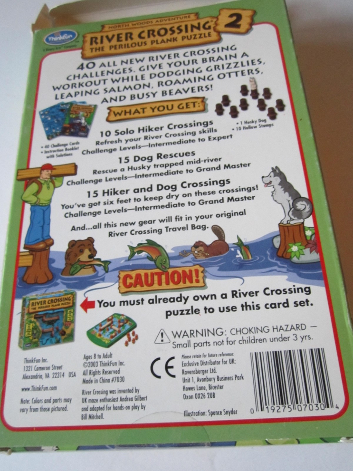 NEW–USE W/ORIGINAL RIVER CROSSING: SET #2 W/40 NEW CHALLENGES –BY THINK FUN