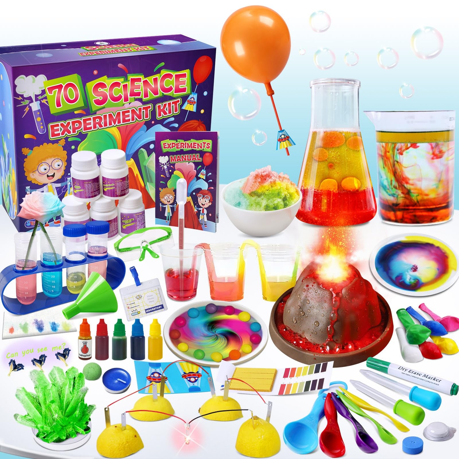 70 Lab Experiments Science Kits for Kids Educational Scientist Toys Birthday …
