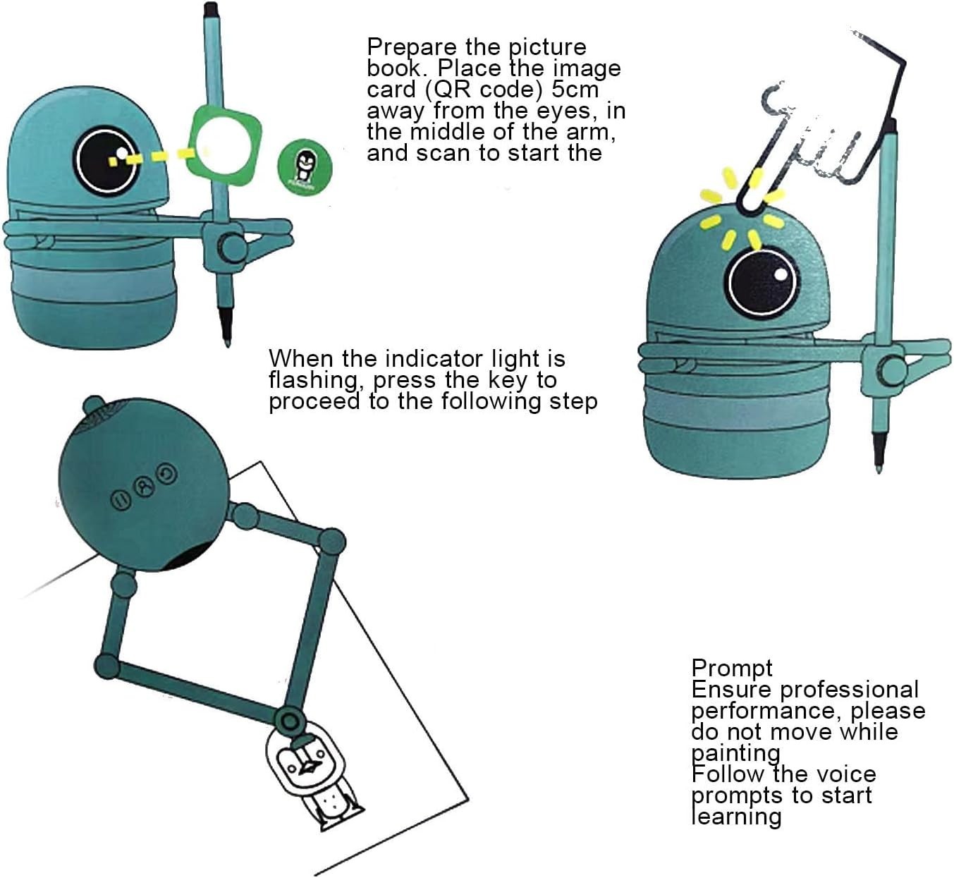 Interactive Educational Smart Drawing Robot Automatic Kids Painting Learning Toy