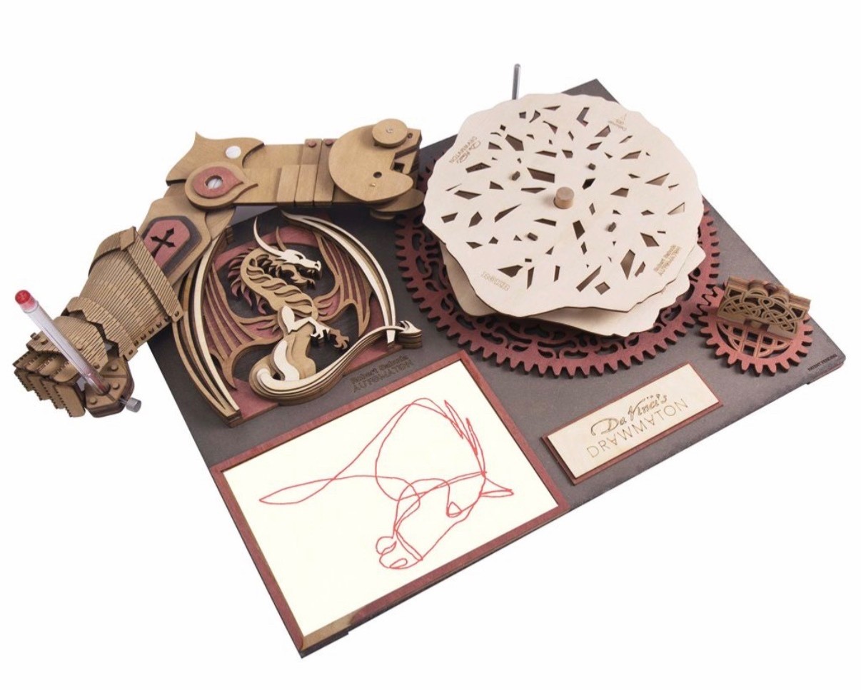 ROKR Da Vinci’s Drawmaton (The Slayer) Wooden Drawing Robot Automaton NEW