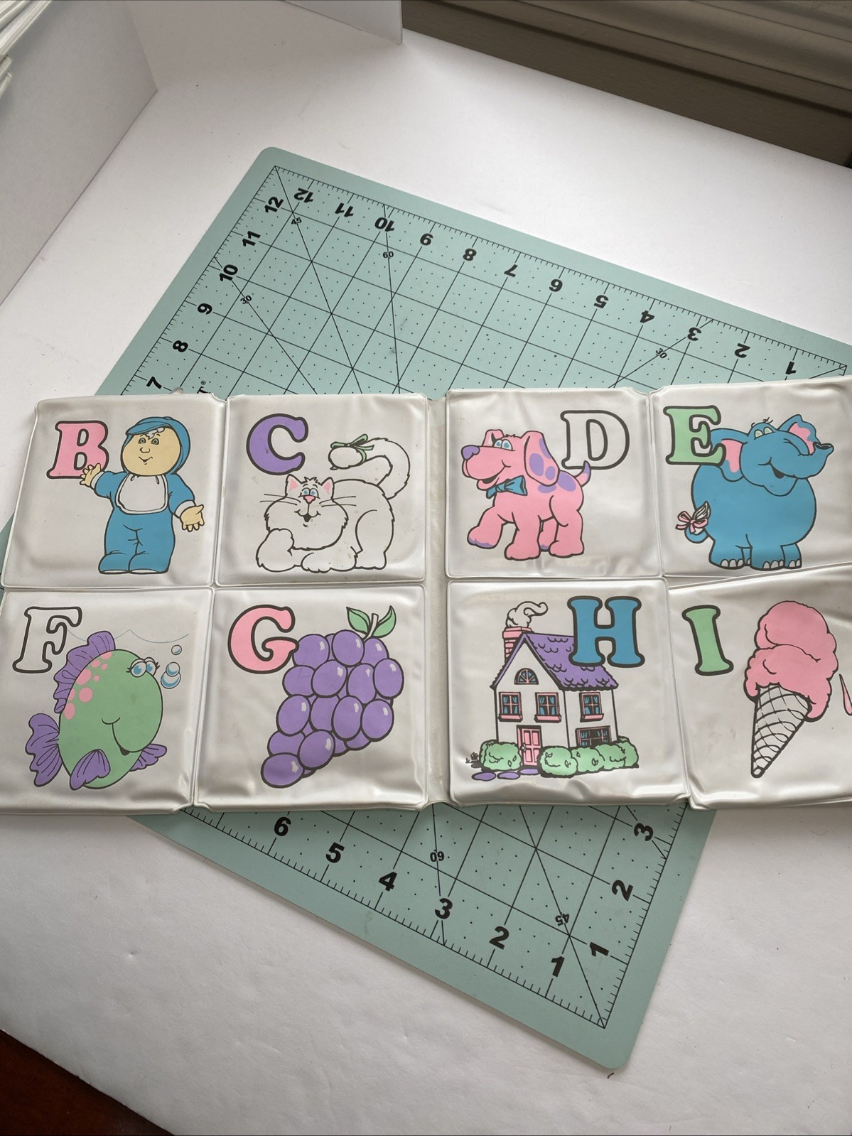 Vtg CPK Peek A Book Set Of 3 Soft Book Mats Letters Numbers Shapes/Colors 1987