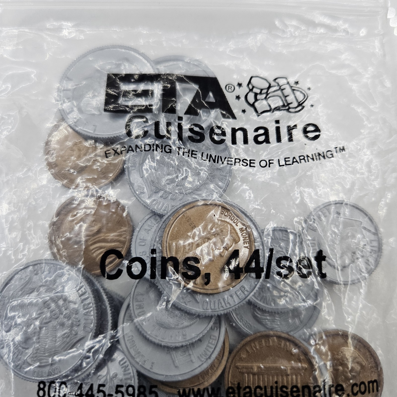 Hand2Mind Fake Plastic Coins Kids Learning Homeschool Play Money Various Sets