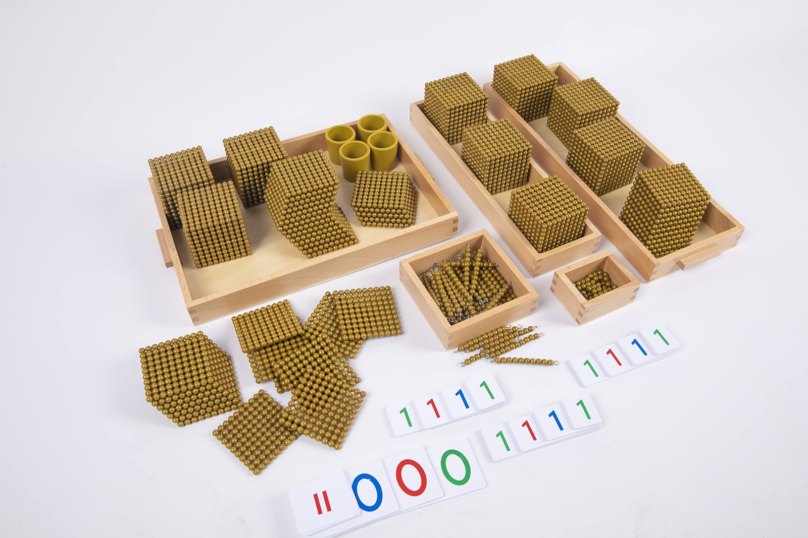 Adena Montessori Golden Beads Materials Decimal System Bank Game Mathematics