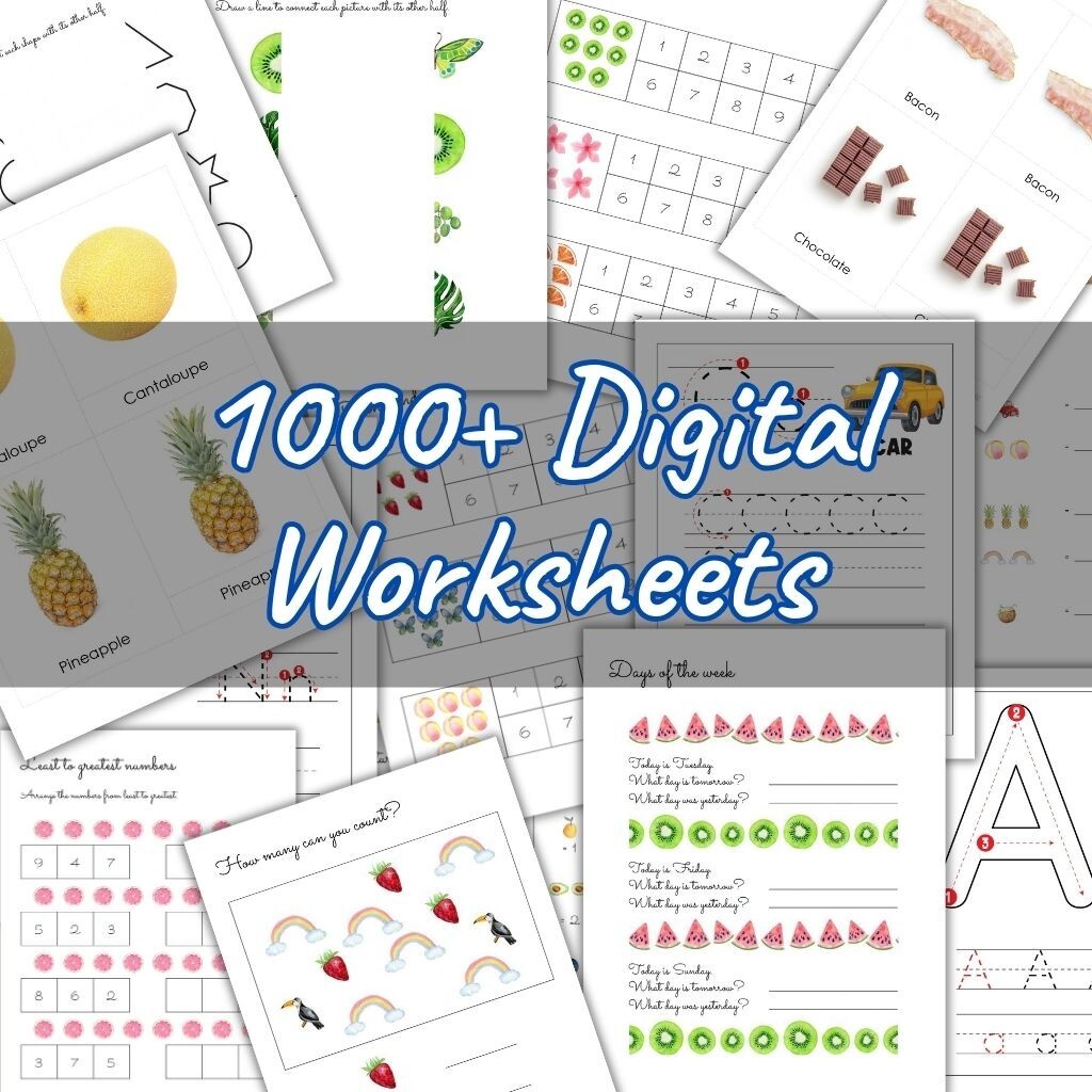 PreK-K Mega Montessori Bundle | 1000+ Digital Worksheets+Planners & Much More