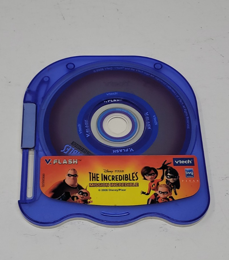 VTech V.Flash Lot of 2 Games Sponge Bob Squarepants & The Incredibles (Untested)